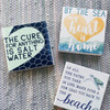 By The Sea My Heart Is Home - Wooden Block Sign 4X4