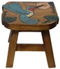 Hummingbird Step Stool Hand Carved