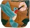Hummingbird Step Stool Hand Carved