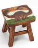 Brontosaurus Dinosaur Step Stool Hand Carved Solid Acacia Sturdy Wood Stool For Children or Adults 10x10.5x10