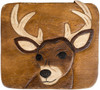 Buck Deer Step Stool Hand Carved Solid Acacia Sturdy Wood Stool For Children or Adults 10x10.5x10