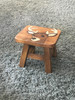 Buck Deer Step Stool Hand Carved Solid Acacia Sturdy Wood Stool For Children or Adults 10x10.5x10