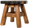 Cow Step Stool Hand Carved Solid Acacia Sturdy Wood Stool For Children or Adults 10x10.5x10