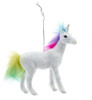 A - Furry Unicorn Ornament With Rainbow Mane and Tail 4.5in.