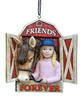 B - Resin Girl Riding Horse Ornament 3.5in.