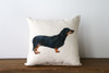 Watercolor Style Dachshund Dog Square Pillow