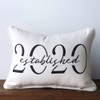 Custom Established Year Rectangle Pillow