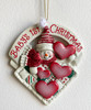 Baby's First Christmas with Snowman Ornament 4in.