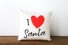 I Love Santa - Christmas Square Pillow