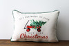 It's Beginning To Look A Lot Like Christmas with red wagon and Christmas tree Rectangle Pillow