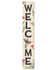 Welcome - Hummingbird - Outdoor Tall Porch Sign