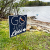 Go Jump In The Lake - Square Outdoor Standing Lawn Sign 8x8