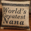 World's Greatest Nana - Small Burlap Pillow