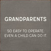 Grandparents - So Easy To Operate, Even A Child Can Do It - Wood Sign 7x7