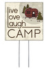 Live Love Laugh Camp - Square Outdoor Standing Lawn Sign 8x8