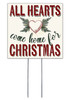 All Hearts Come Home For Christmas - Square Outdoor Standing Lawn Sign 8x8