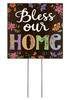 Bless Our Home With Painted Letters - Square Outdoor Standing Lawn Sign 8x8