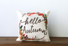 Hello, Autumn with Wild Wreath Square Pillow