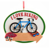 I Love Biking Ornament 2.75in.