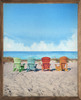 Colorful Beach Chairs - Wood Framed Sign 8x10 inches
