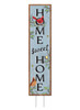 Home Sweet Home Blue with Cardinals - Outdoor Standing Lawn Sign 6x24