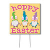 Hoppy Easter With Gnomes - Square Outdoor Standing Lawn Sign 8x8