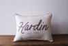 Last Name with Established Year Custom Rectangle Pillow