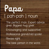 NATURAL WALNUT - Papa Definition - Wood Sign 7x7