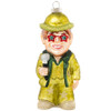 Front of Elton John Glittered Glass Ornament