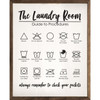 Laundry Room Guide To Procedures - Wood Framed Sign
