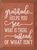 PAPRIKA - Gratitude Helps You See What Is There, Instead Of What Isn't - Wooden Sign