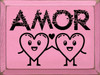 Amor with Hearts - Wooden Sign 9x12 inches