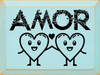 Amor with Hearts - Wooden Sign 9x12 inches