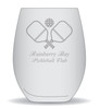 Custom Pickleball Club or Team Glassware Set of 4 - Choice of Wine Glass | Stemless Wine | Double Old Fashioned | Pint Glass