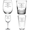 Pickleball and Wine... Makes Everything Fine Set of 4 Etched Glassware- Choice of Wine Glass | Stemless Wine | Double Old Fashioned | Pint Glass