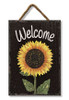 Welcome with Sunflower - Outdoor Hanging Sign 8x11in. 