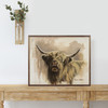 Awaken Highland Bull By Bonnie Mohr - Wood Framed Art - Multiple Sizes