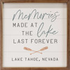 Memories Made At The Lake Last Forever with Custom Lake Name - Wood Framed Sign - Multiple Sizes 