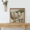 Two Sheep - Wood Framed Art - Multiple Sizes