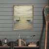 The Dock On The Lake - Wood Framed Art - Multiple Sizes