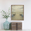 The Dock On The Lake - Wood Framed Art - Multiple Sizes