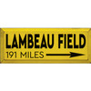 Yellow Mile Marker Sign with Personalized Destination