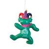 Back of Fun Jester Dancing Bear Holiday Ornament