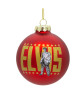 Elvis Glass Red Ball Ornament King of Rock