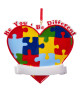 Colorful Autism Awareness Ornament For Personalization