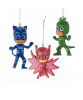SuperHero Squad PJ Masks in their Super Costumes in Red, Green, and Blue