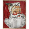Santa Claus with Watchful Eye on Wood Framed Sign