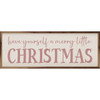 Have Yourself A Merry Little Christmas in Pink on Wood Framed Sign