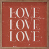 Love Repeated on Wood Framed Wall Sign