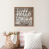 Hello Spring on Wood Framed Sign